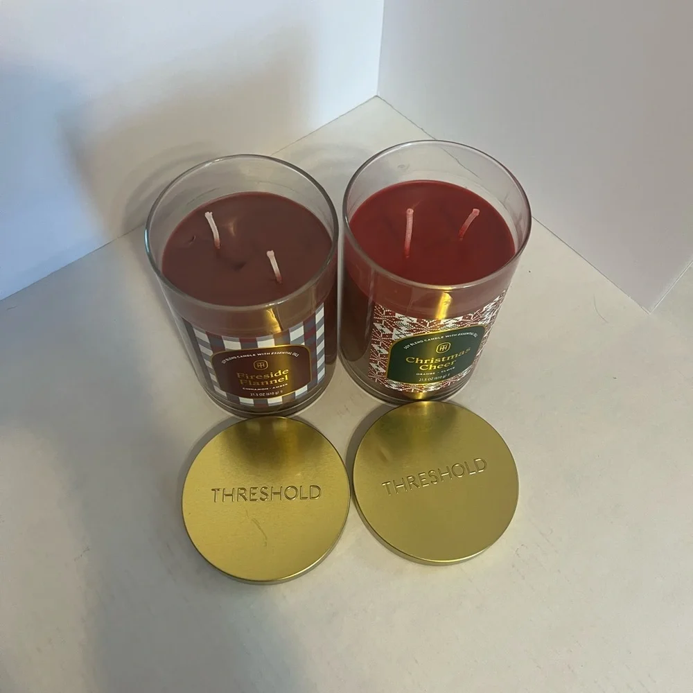 Threshold Fireside Flannel and Christmas Cheer Candle Duo - Picture 2 of 2